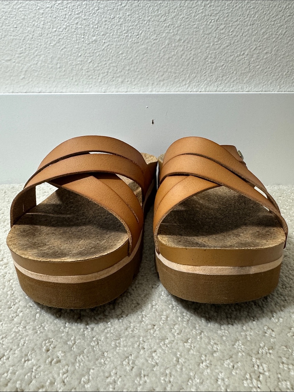 Reef Platform Sandals Criss Cross Straps Womens 8 - Picture 5 of 8